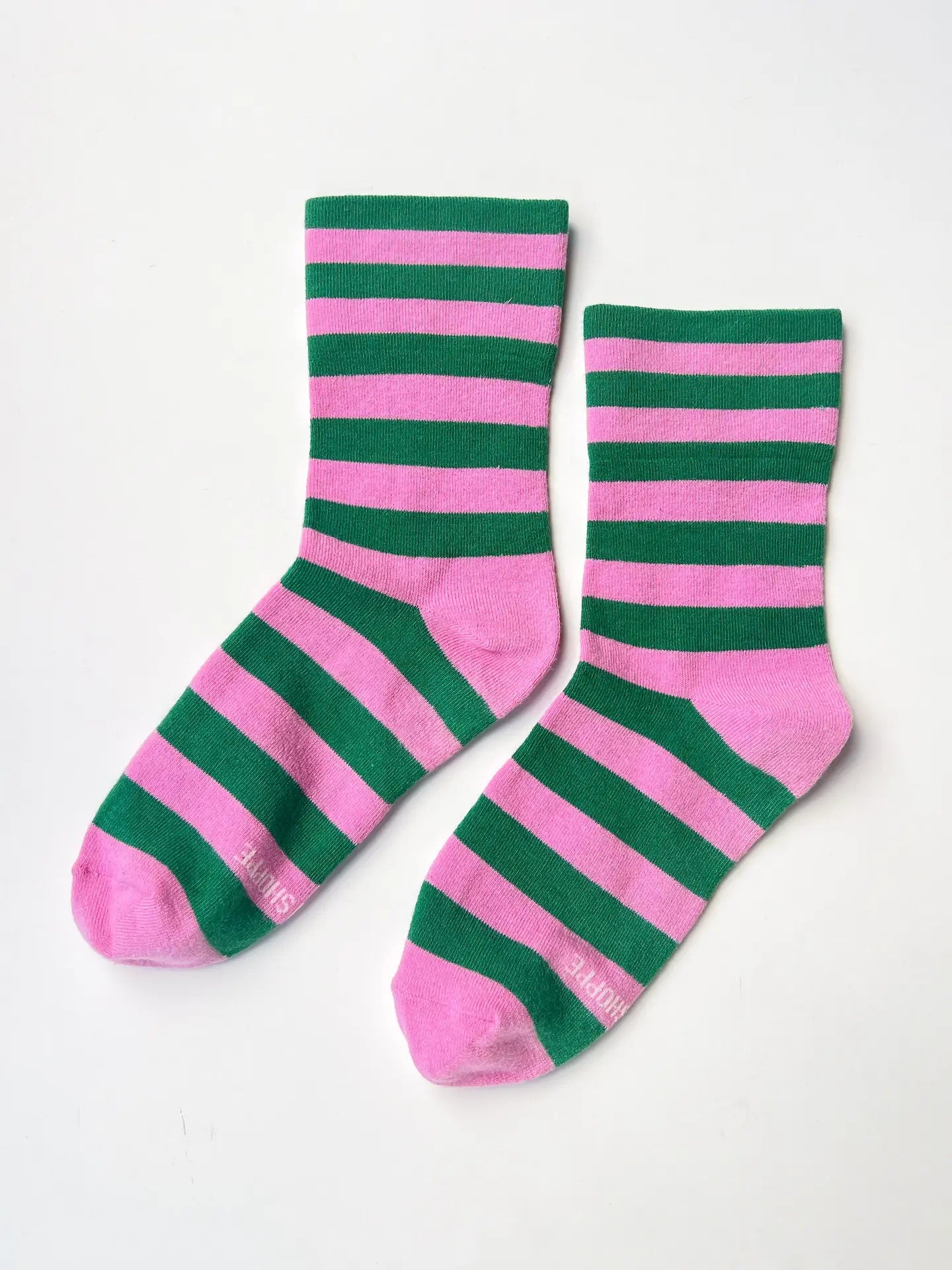 Wide Wally Socks - Pink/Green