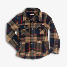 Load image into Gallery viewer, Snow Fleece - Navy/Khaki Plaid
