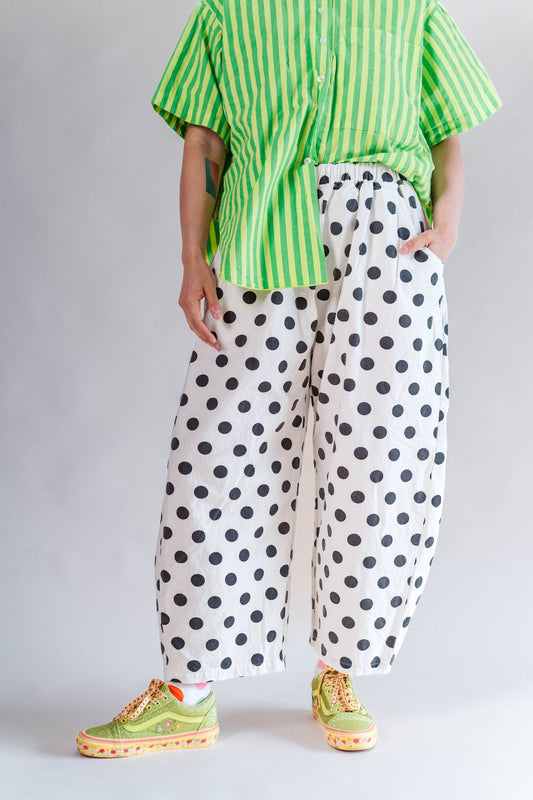 White/Black Dot Balloon Pant