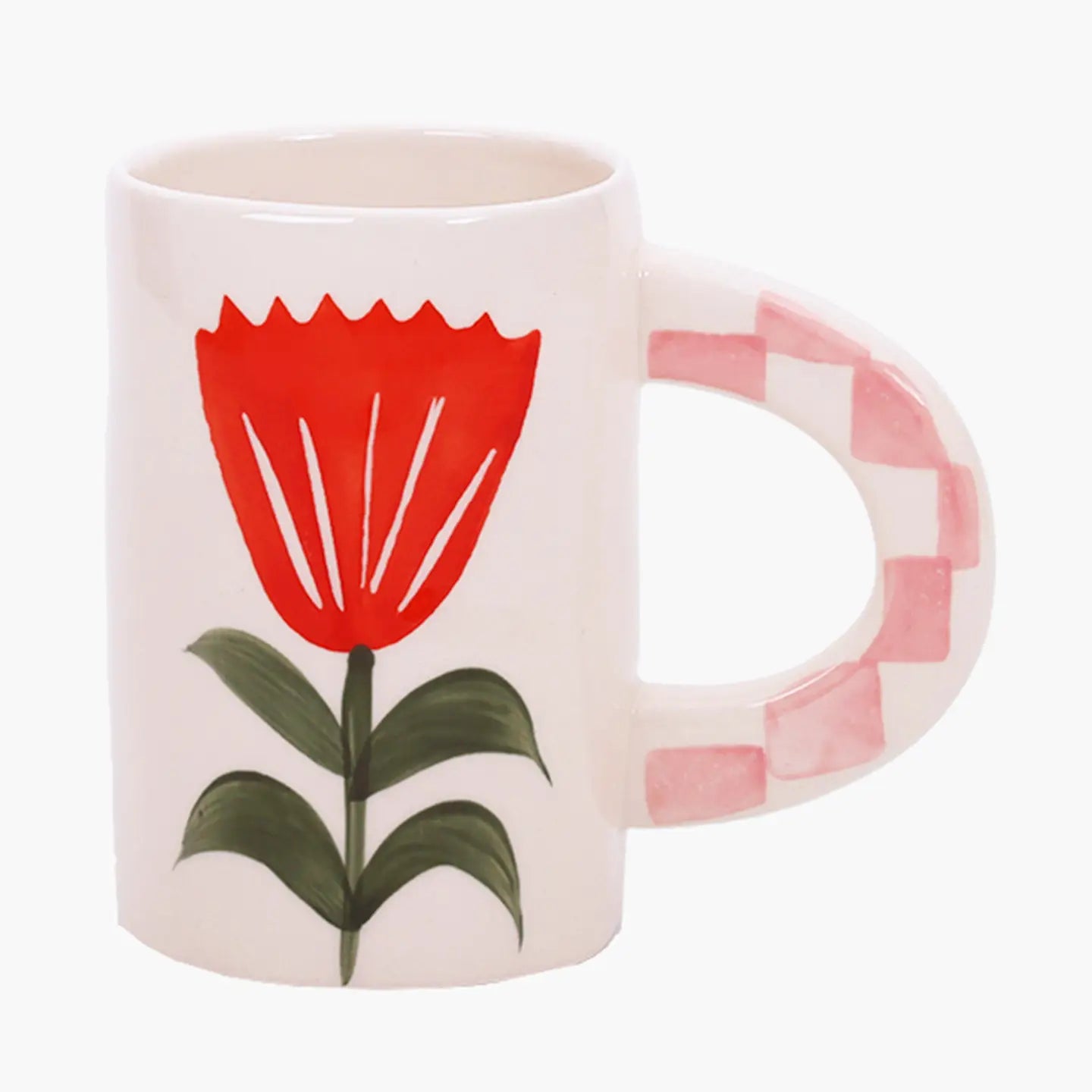 Ceramic Coffee Mug - Red Tulip