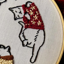 Load image into Gallery viewer, Cozy Sweater Kitties Craft Diy Embroidery Kit
