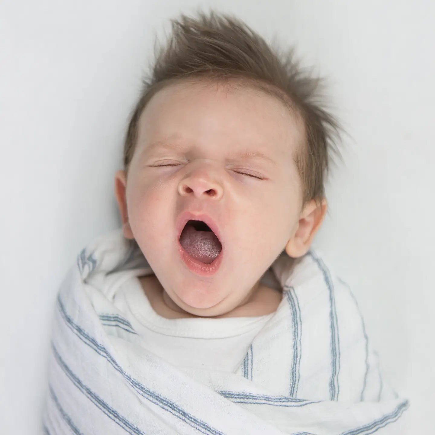 Denim Quad Stripe Muslin Swaddle Blanket