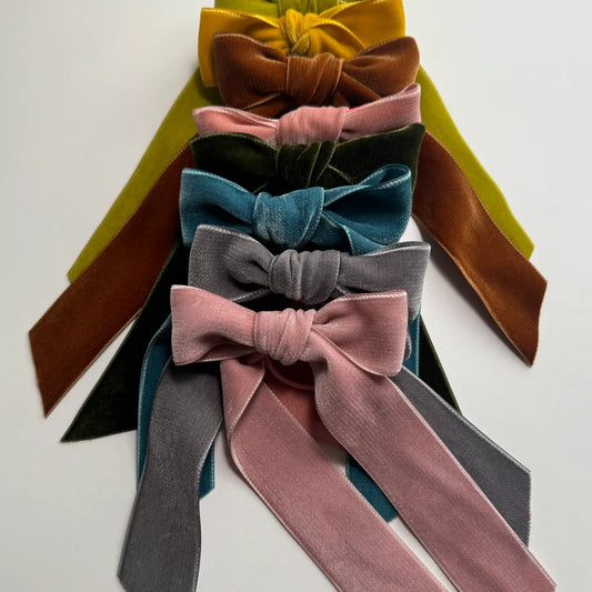 Velvet Hair Bows - Several Colors