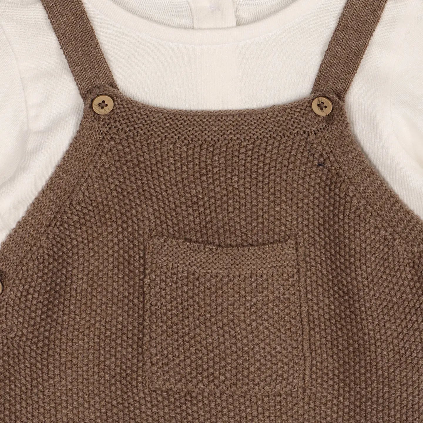 Chunky Sweater Knit Pocket Baby Overall & Bodysuit