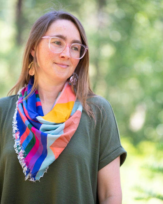 Summer in the Desert - Diamonds - Pure Silk Bandana Scarf