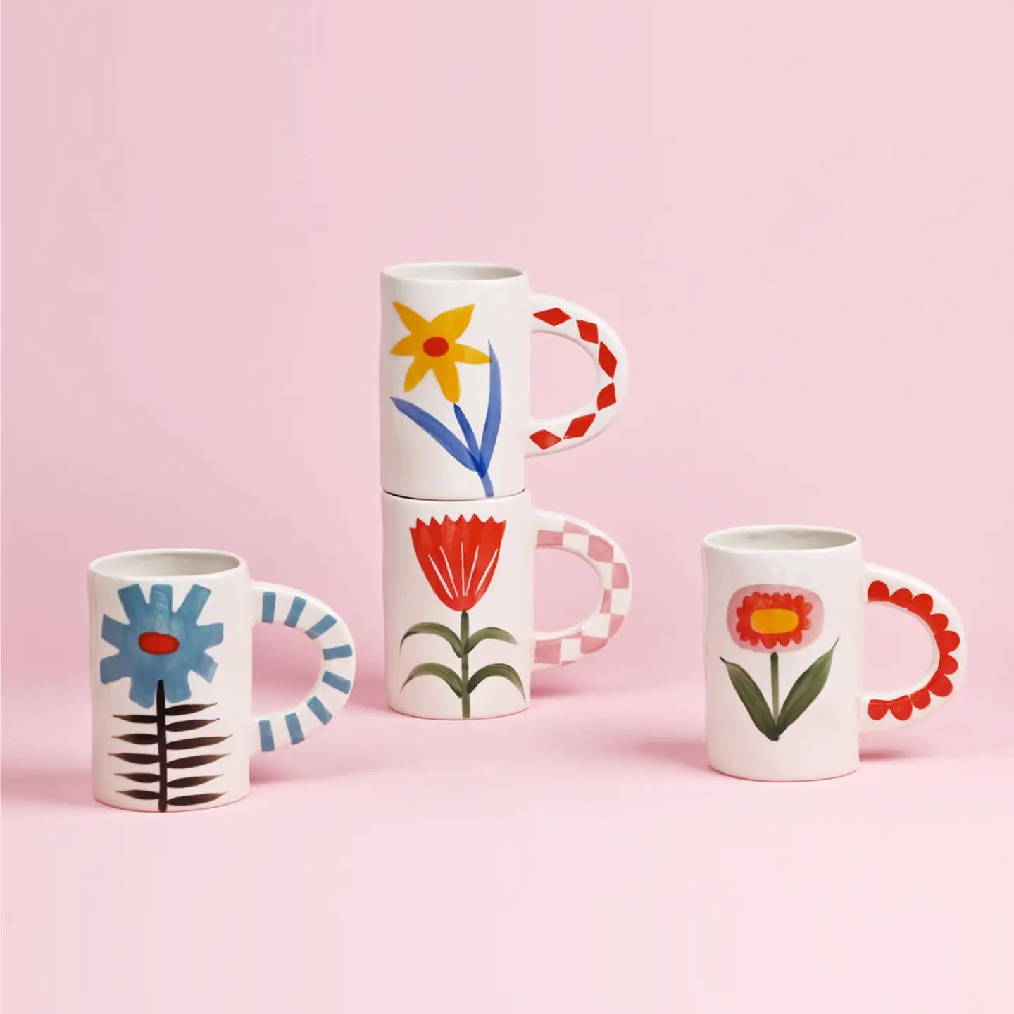 Ceramic Coffee Mug - Red Tulip