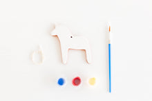 Load image into Gallery viewer, DIY Ceramic Ornament Kit – Dala Horse
