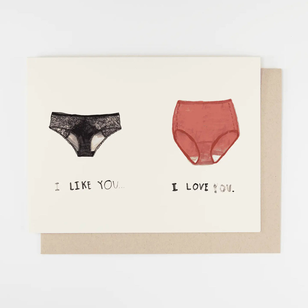 I Like You, I Love You Card