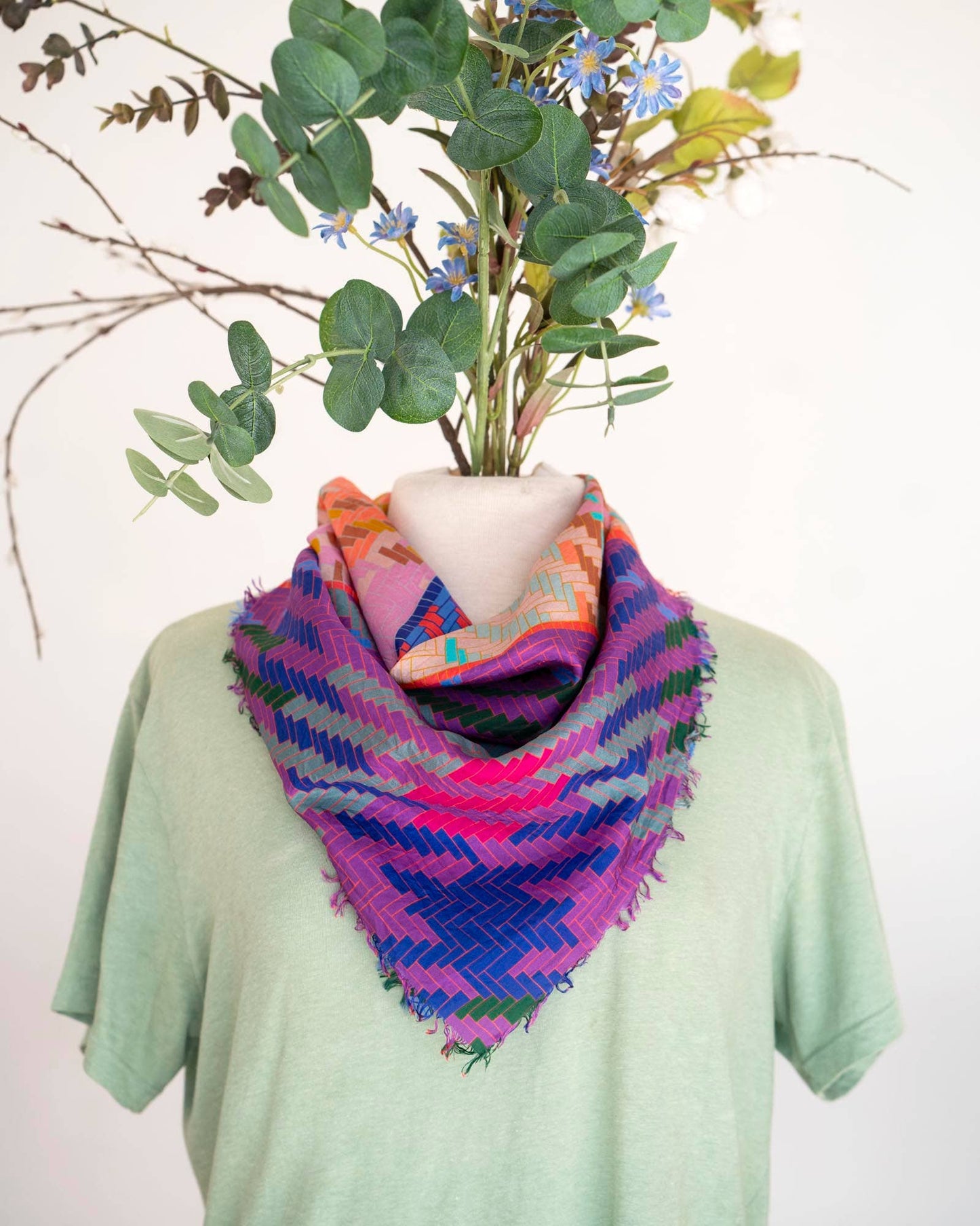 Summer in the Desert Tartan & Tweed - Silk Bandana Scarf