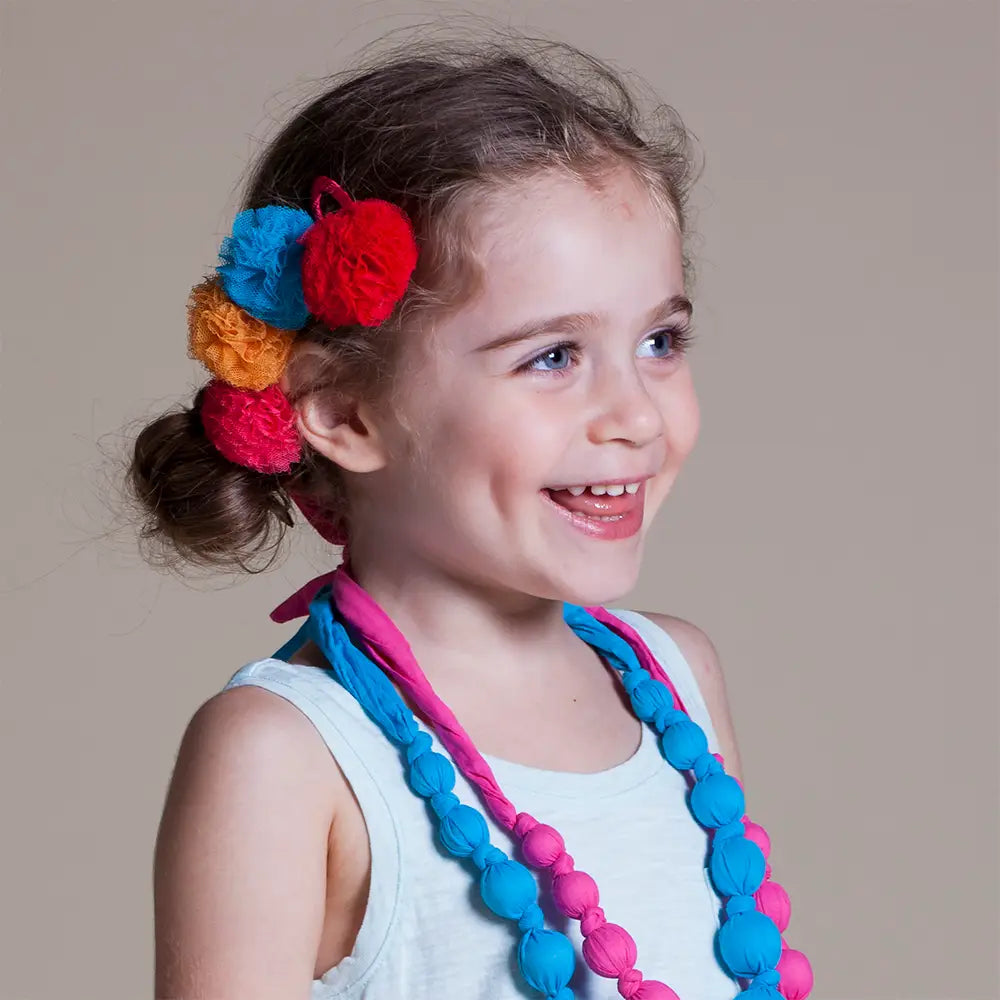 Tulle Pompom Hair Clip - Several Colors