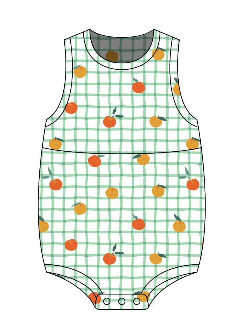 Muslin Bubble Romper - Gingham Grove