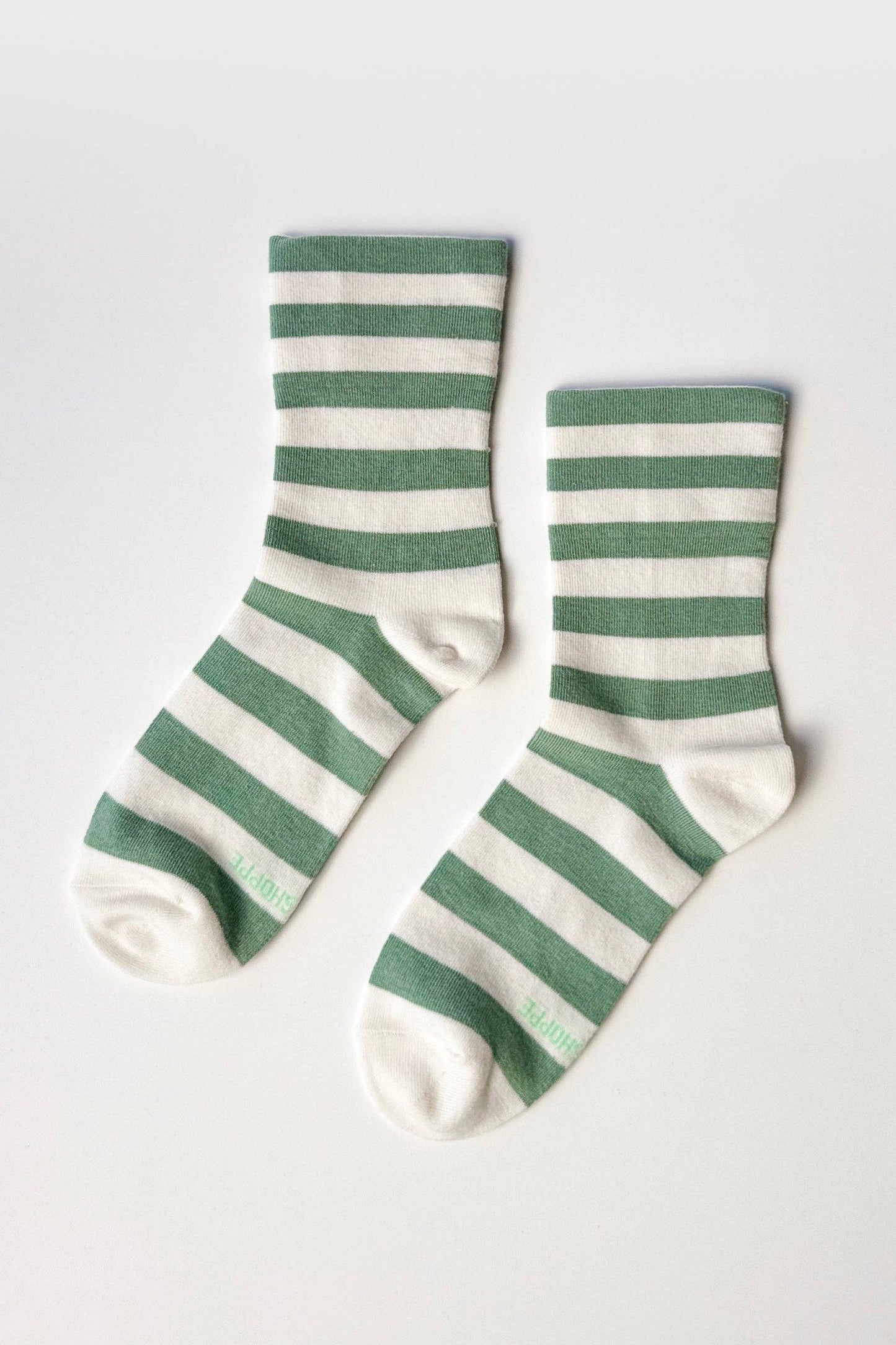 Wide Wally Socks - Matcha Stripe