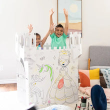 Load image into Gallery viewer, Fairy Tale Castle Coloring Cardboard Playhouse Toy For Kids
