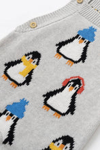 Load image into Gallery viewer, Knit Overalls Penguins
