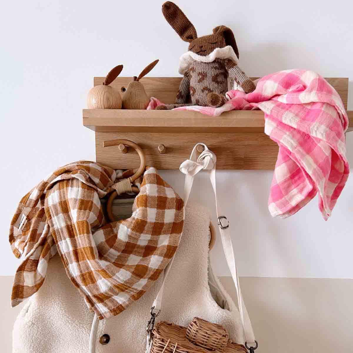 Bianca Scarf - Gingham Caramel