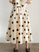 Load image into Gallery viewer, Polka Dot Pleated Midi Skirt
