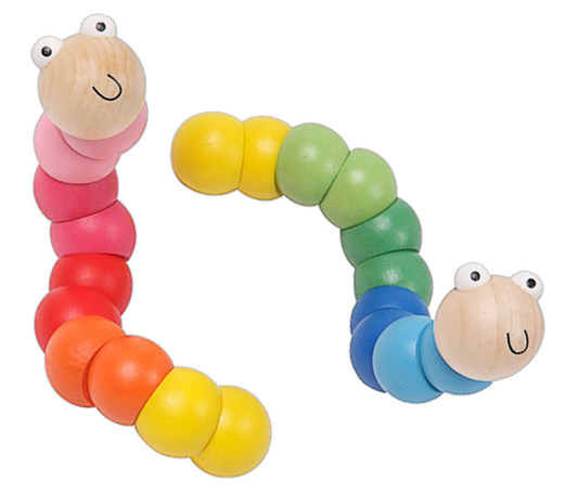 Wooden Twisty Worms - Two Colors