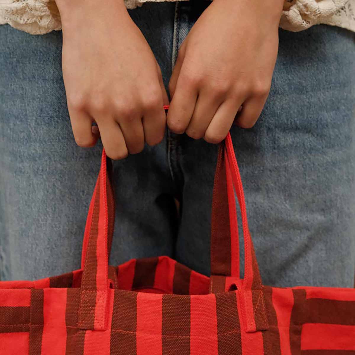 Elisabeth Tote Bag - Brown/Tomato