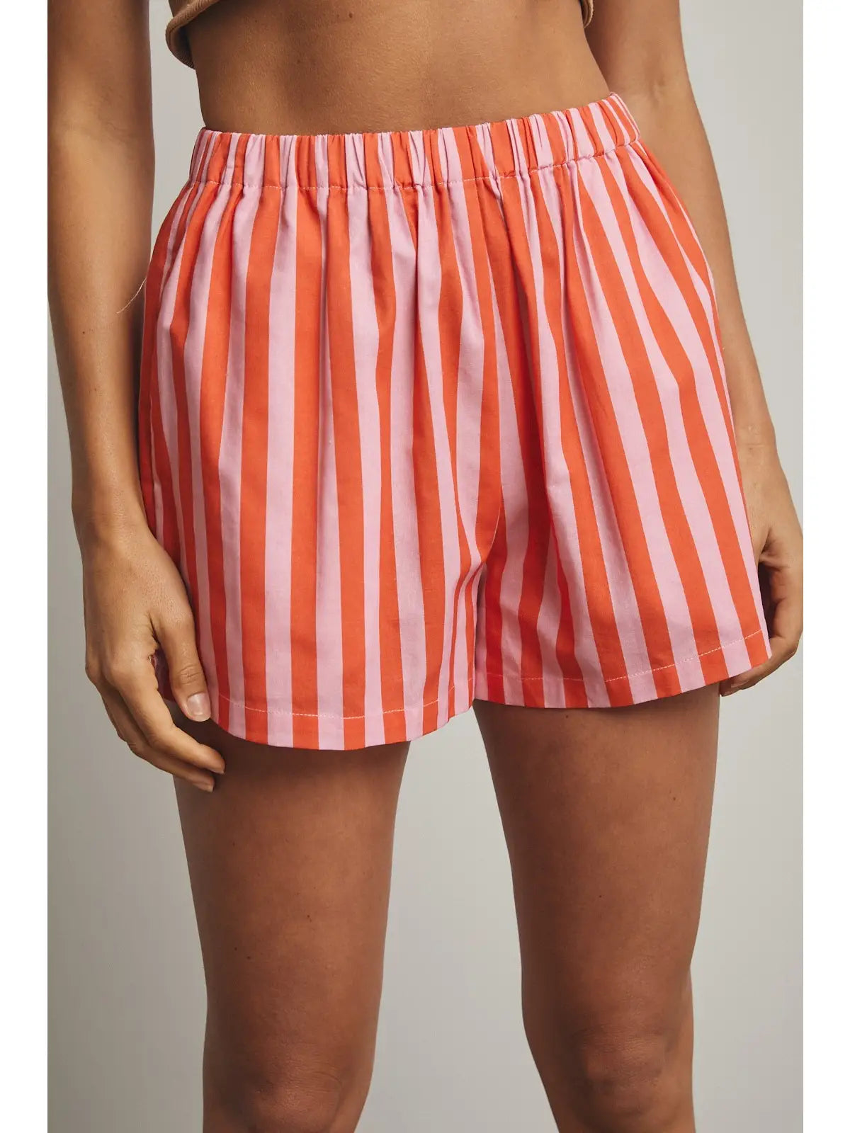Striped Shorts - Punch/Coral