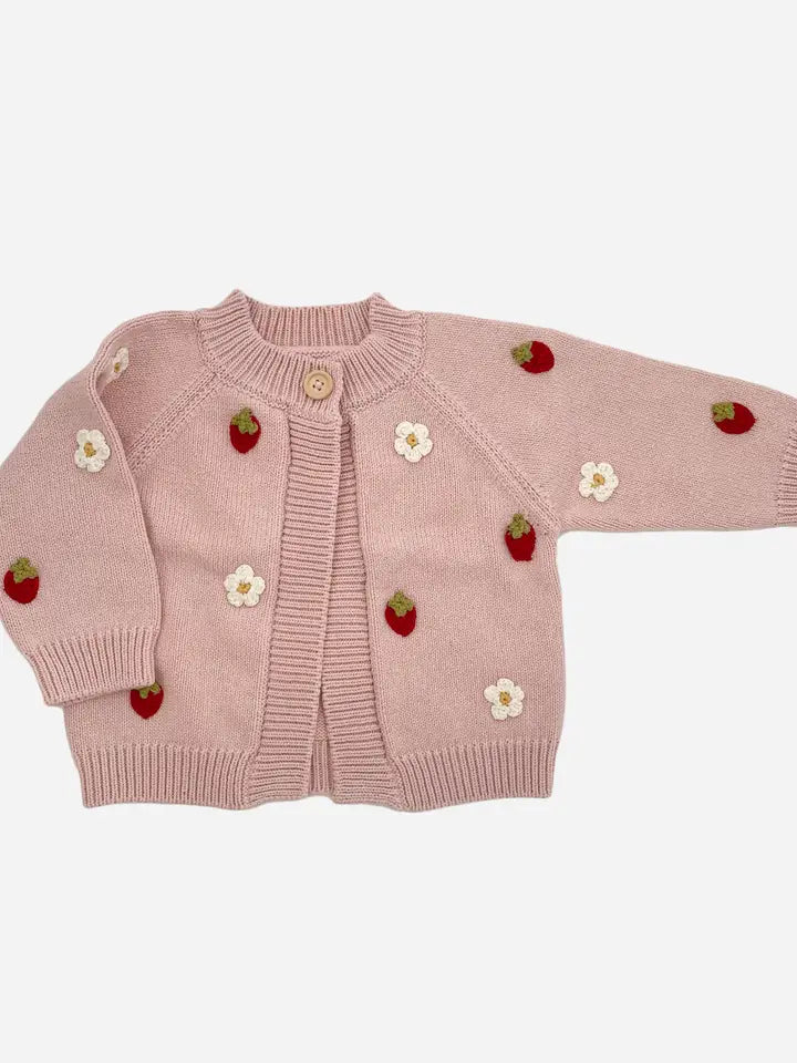 Strawberry Flower Cardigan