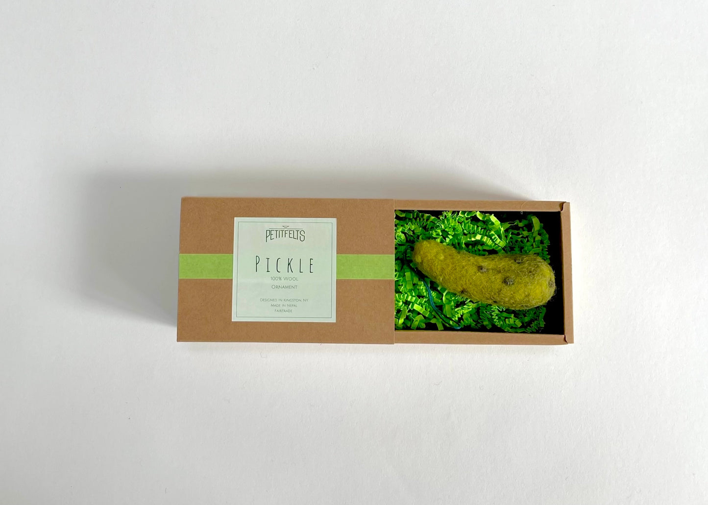 Felted Wool Pickle Ornament
