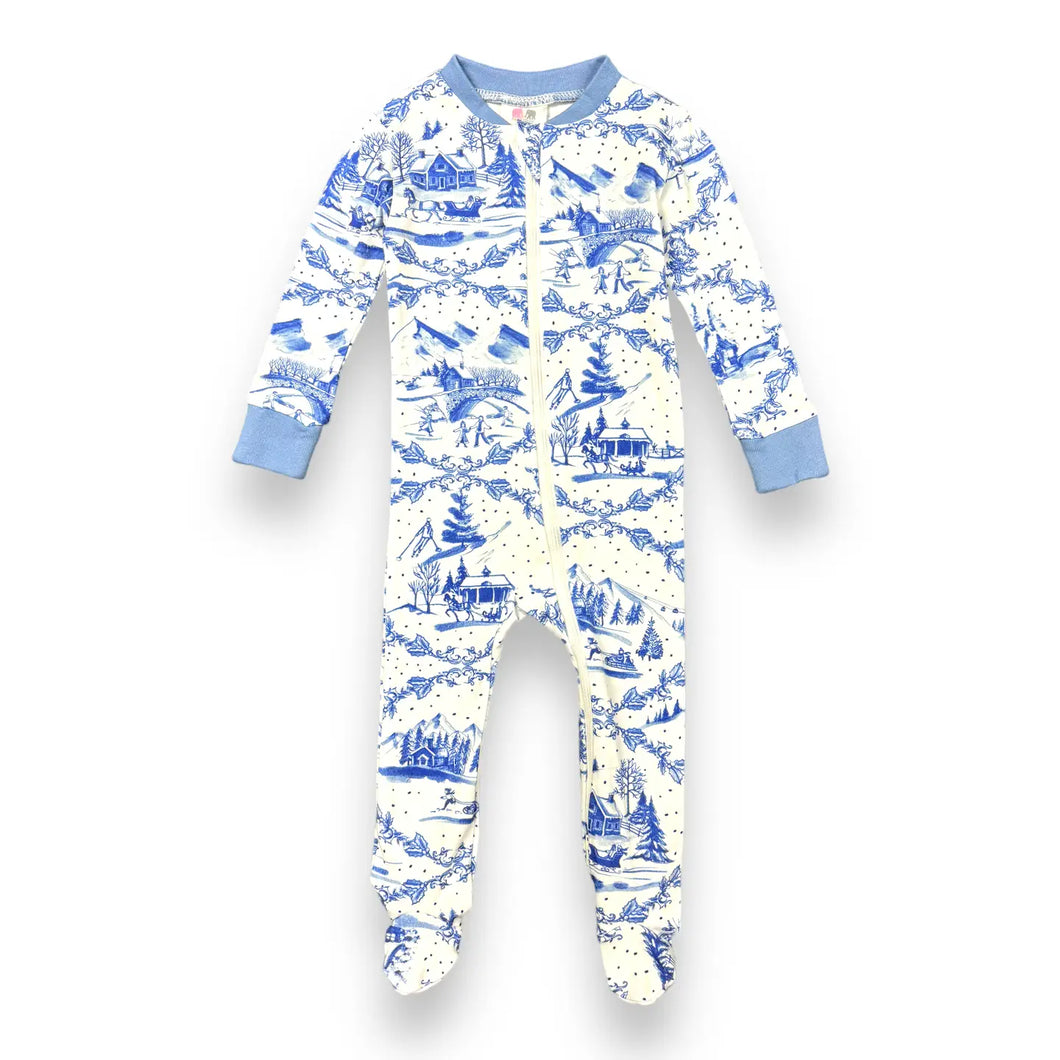 Full Zip Footed Pajama -Sleighride