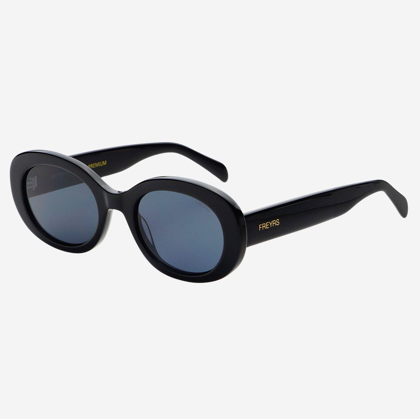 Aria Acetate Womens Oval Sunglasses - Black