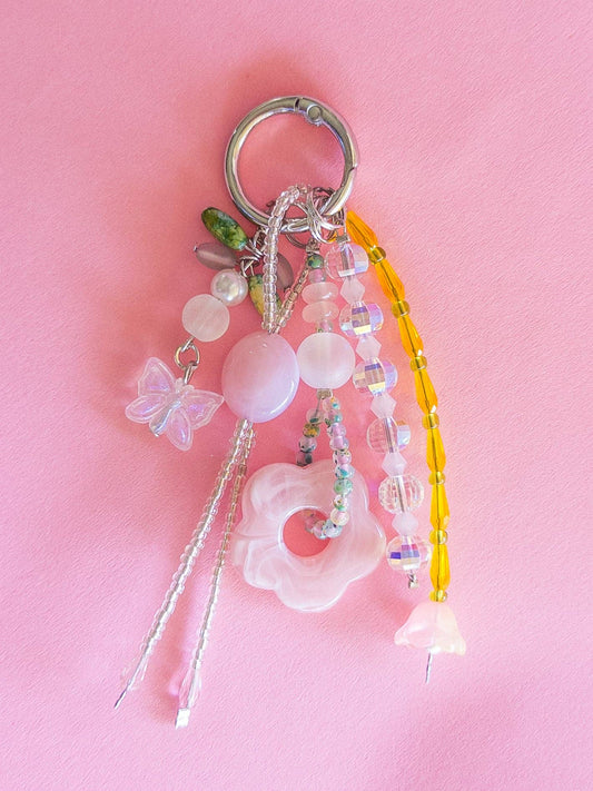 Beaded Butterfly Garden Bag Charm