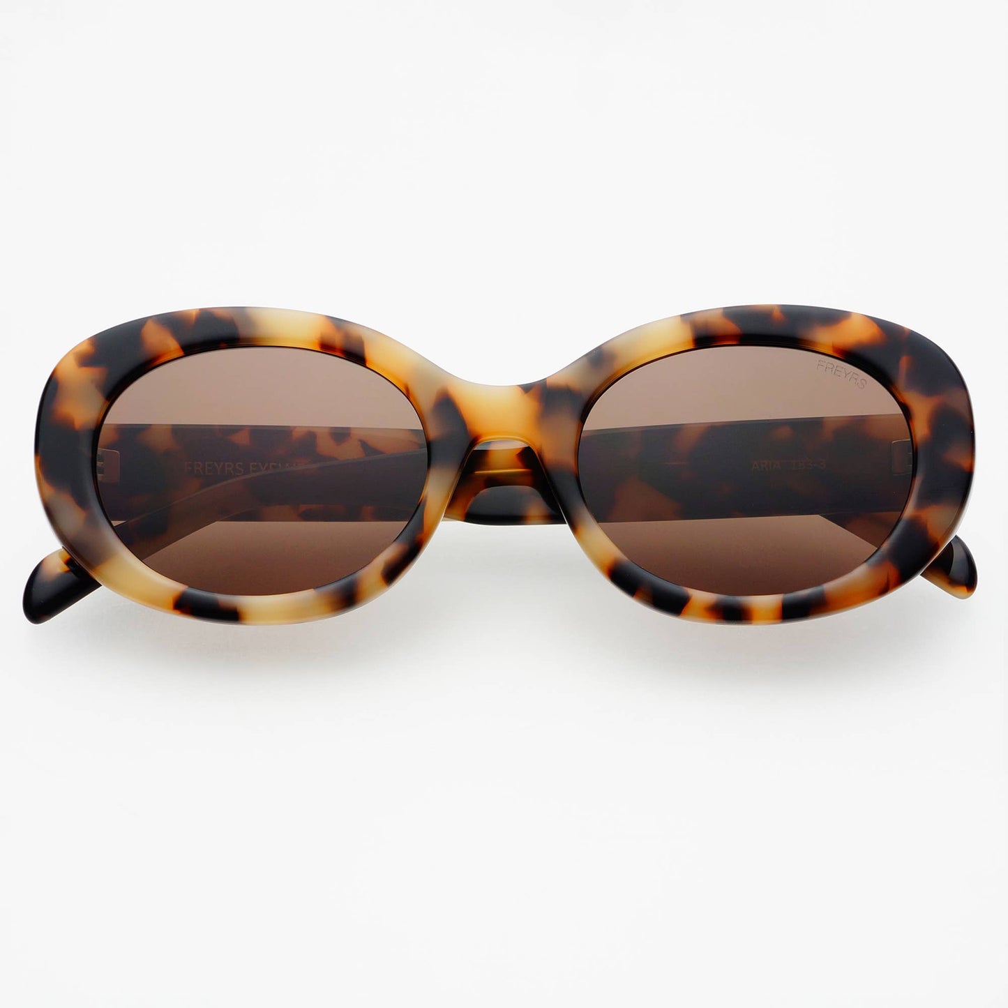 Aria Acetate Womens Oval Sunglasses - Tortoise