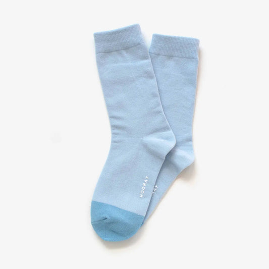 Two Tone Socks- Sky Blue