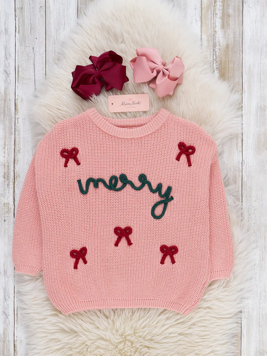 Merry Bows Oversized Sweater