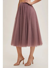 Load image into Gallery viewer, Tulle Midi Skirt - Mauve

