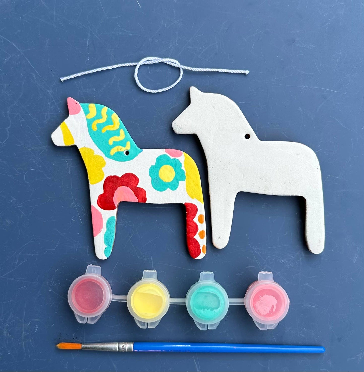 DIY Ceramic Ornament Kit – Dala Horse – Contemporary Colors