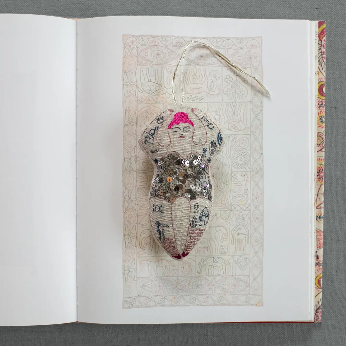 Tattooed Strong Lady - Cotton-Filled Ornament