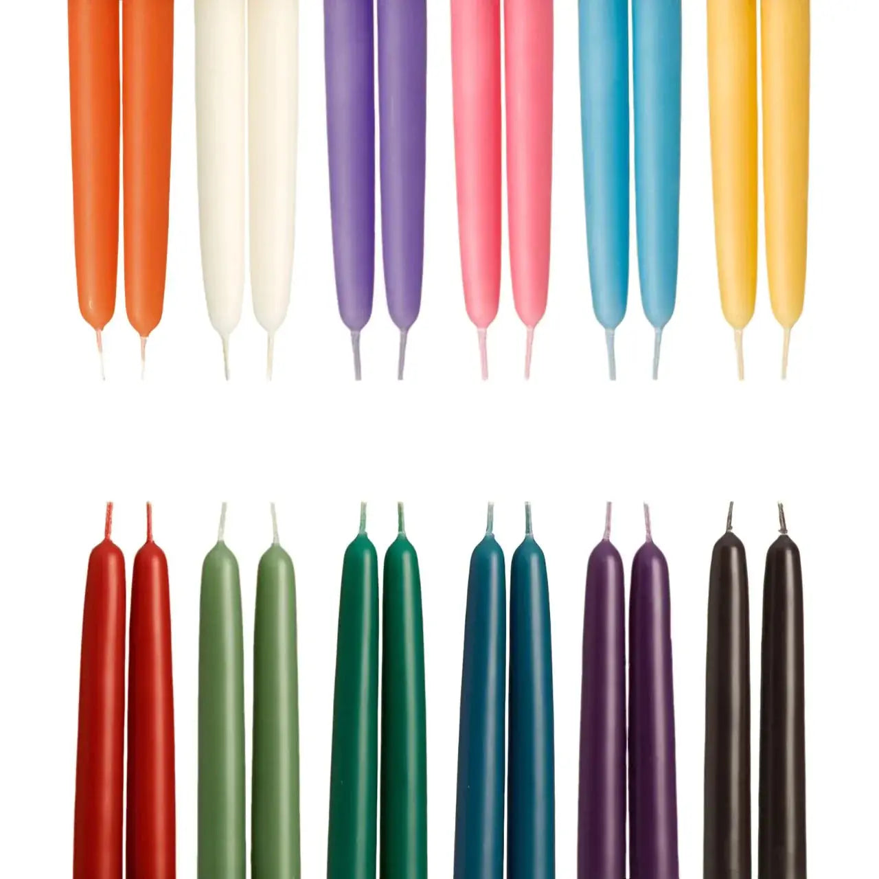100% Pure Beeswax Tapers - Several Colors