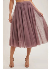 Load image into Gallery viewer, Tulle Midi Skirt - Mauve
