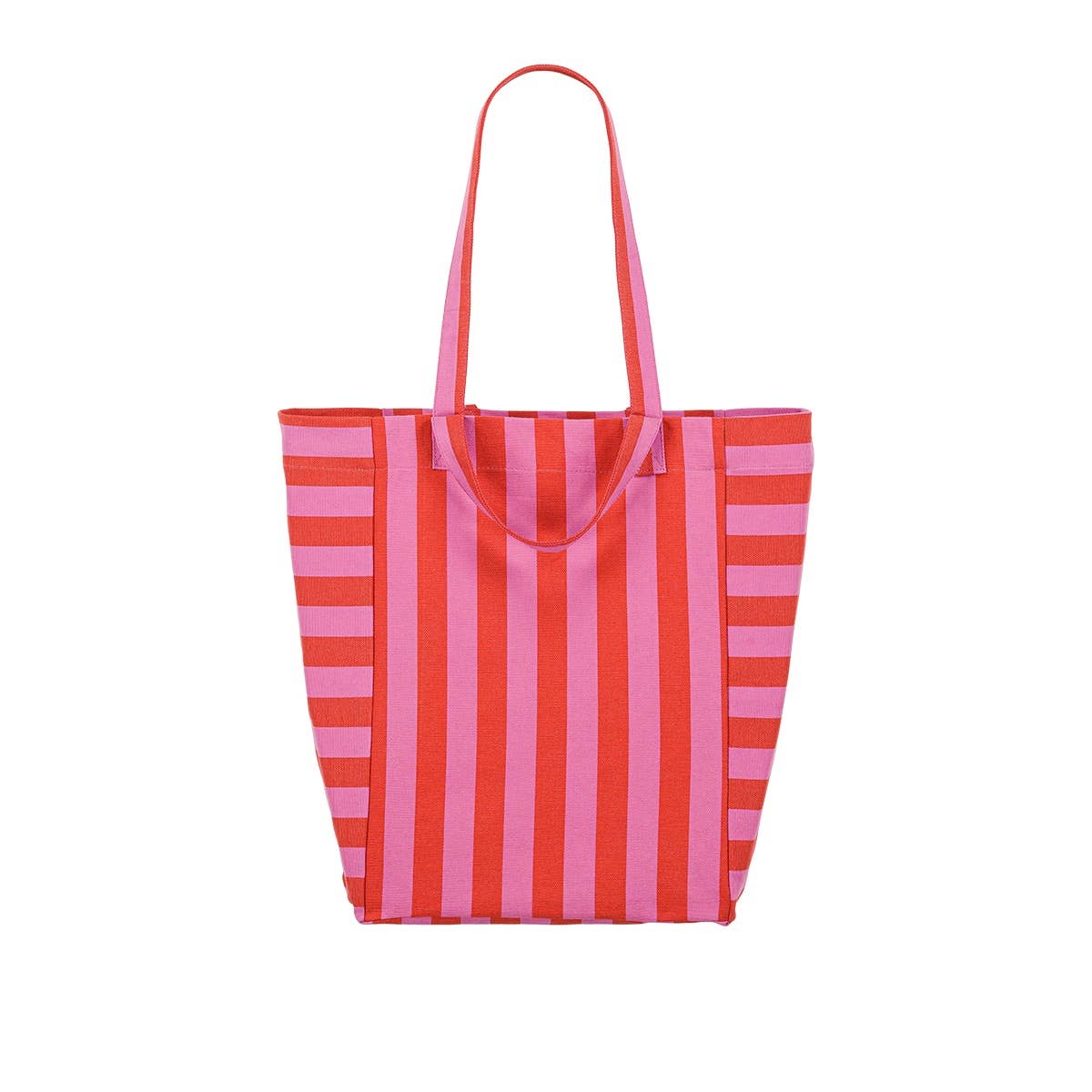 Elisabeth Tote Bag Stripes - Orchid/Tomato
