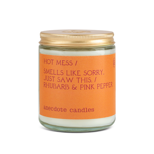 Hot Mess (Rhubarb & Pink Pepper) Glass Jar Candle