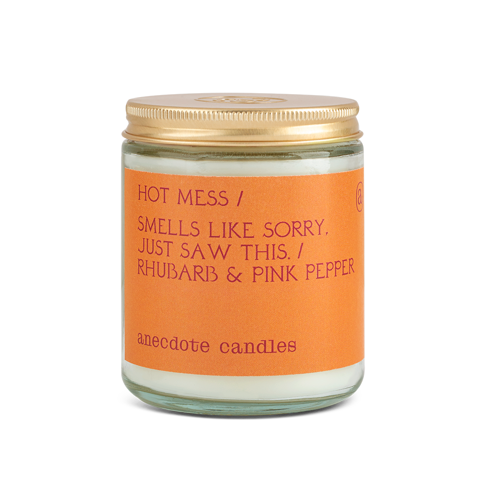 Hot Mess (Rhubarb & Pink Pepper) Glass Jar Candle