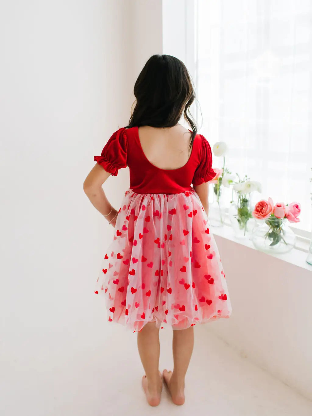 Rose Dress - Heart Print