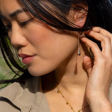 Load image into Gallery viewer, Teardrop Threader Earring - 18K Gold Plated
