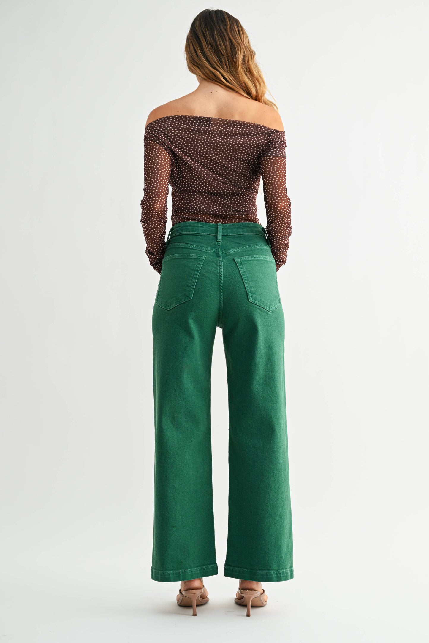 Patch Pocket Wide Leg - Green