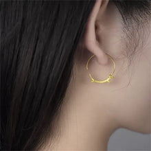 Load image into Gallery viewer, Cute Gold Dachshund Dog Hoop Earrings
