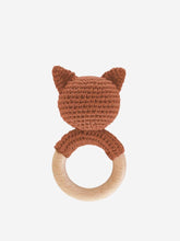 Load image into Gallery viewer, Cotton Crochet Rattle Teether - Fox

