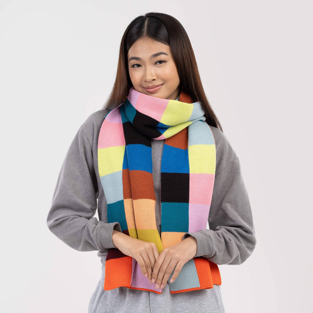Color Patch Big Scarf