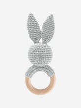 Load image into Gallery viewer, Cotton Crochet Rattle Teether Bunny (two colors)
