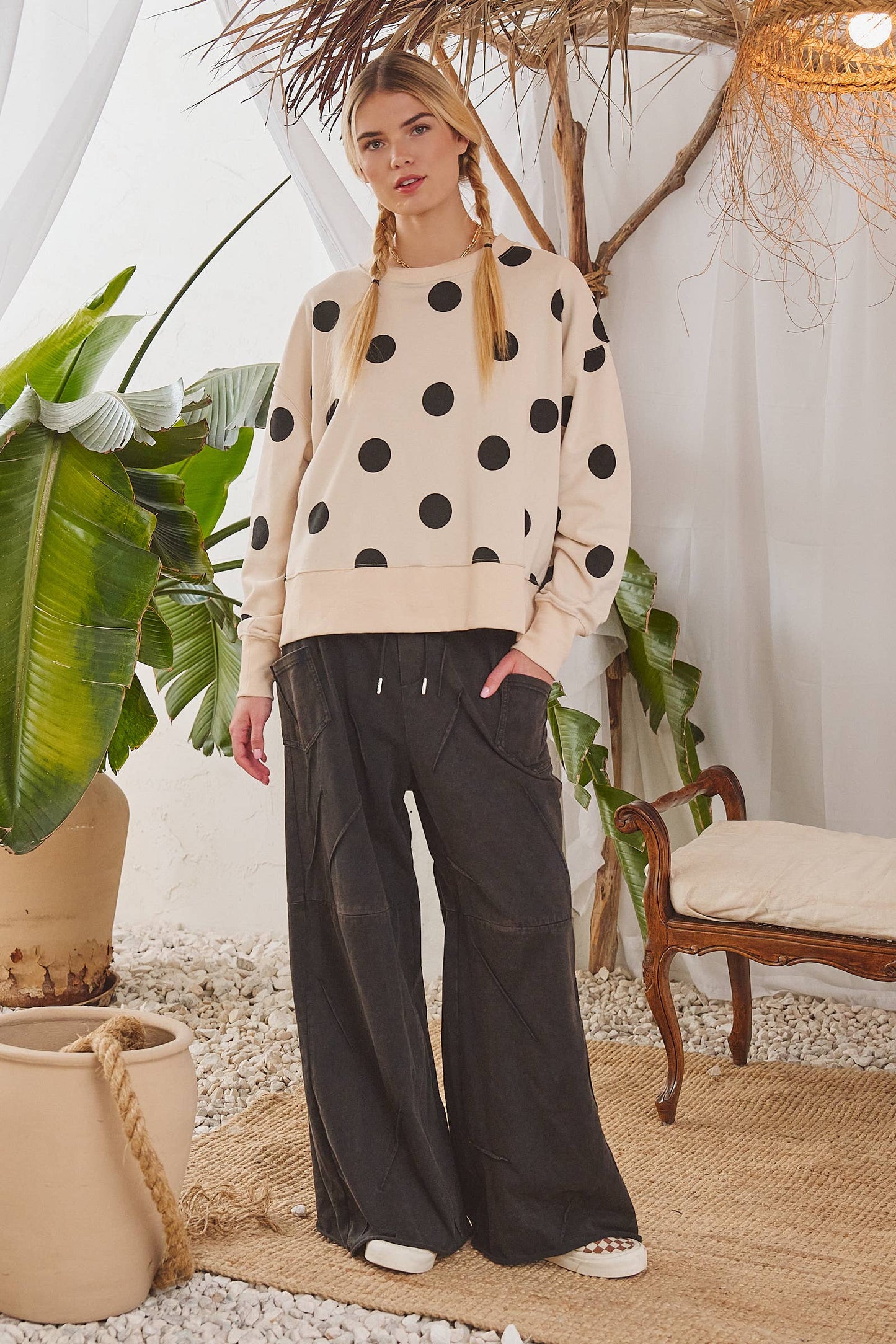 Polka Dot Sweatshirt
