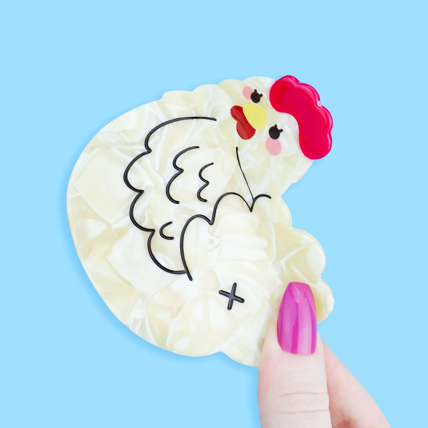 Chicken Butt, Hair Claw, Guess What, Funny, Cute, Hair Clip