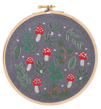 Load image into Gallery viewer, Embroidered Holiday Mushroom Wall Decor - Three Styles
