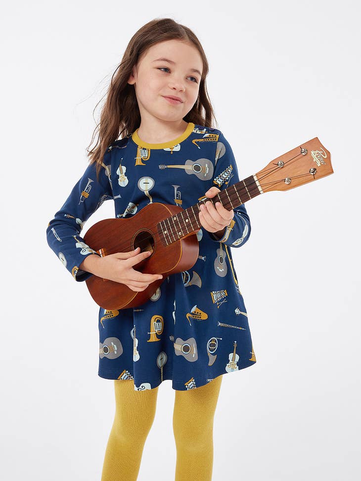 Tunic Dress with Pockets - Music Time